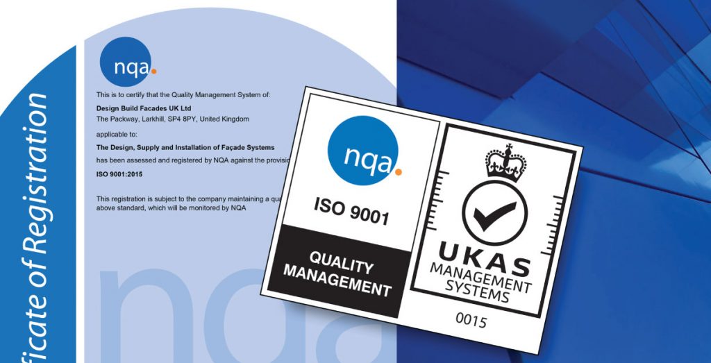 DESIGN BUILD FACADES AWARDED ISO 9001 CERTIFICATION