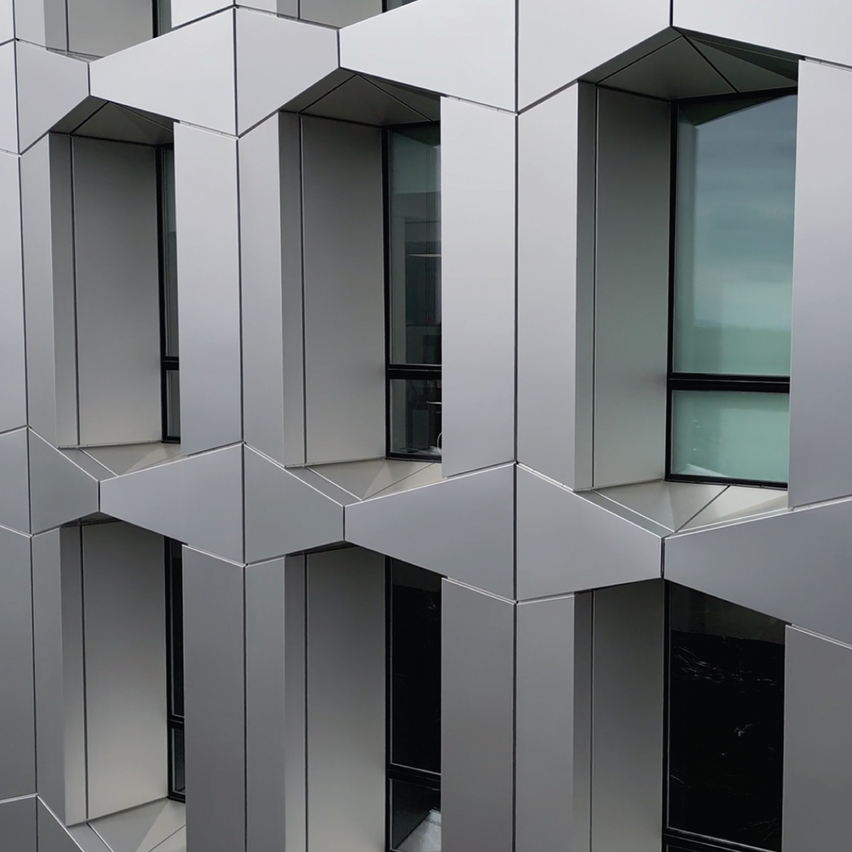 Architectural facade cladding detail