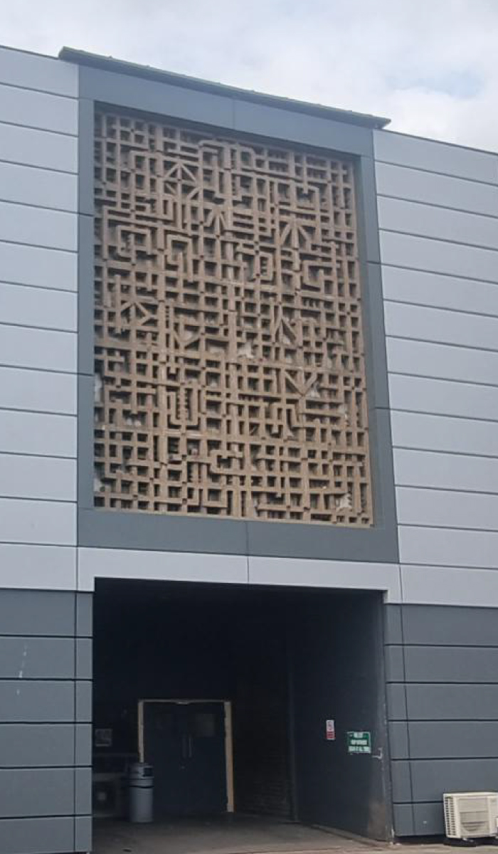 Decorative facade panel detail